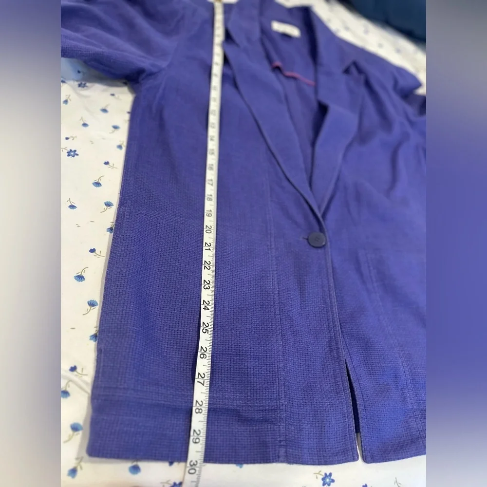 VTG 80s Christian Dior women's Sz:10 purple cotton woven Lightweight blazer